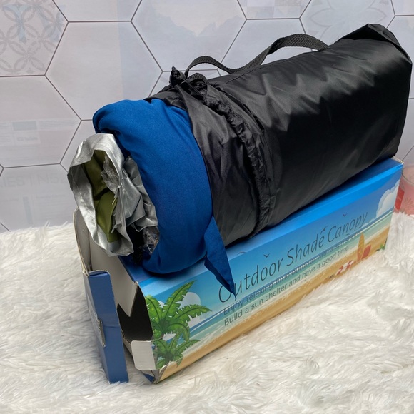 Beach Tent Sun Shelter UPF50+ with Sand Shovel, Ground Pegs and Stability - Picture 9 of 11